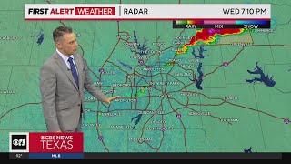 Storms move through North Texas Wednesday night