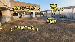 총체적 난국인 현장. 이걸로 방수 했습니다