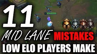 11 Mid Lane Mistakes Most Low Elo Players Make | Mid Lane Tips For Season 9