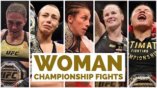 every FINISH in WOMEN FLYWEIGHT & STRAWWEIGHT TITLE FIGHTS EVER l Shevchenko Rose Weili Andrade,...