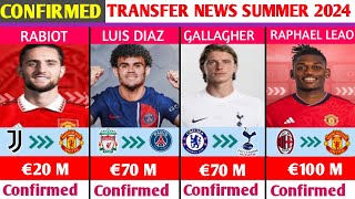 NEW CONFIRMED TRANSFER NEWS AND RUMOURS SUMMER 2024.🔥ft..RABIOT TO MAN UTD,DIAZ TO PSG🔥.