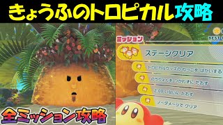 【星のカービィ ディスカバリー】きょうふのトロピカル 全ミッション攻略、ノーブルレンジャーのせっけい図入手場所（ワイルドモード）