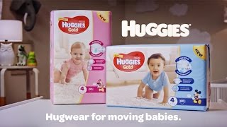 Huggies® Gold: Hugwear for moving babies.