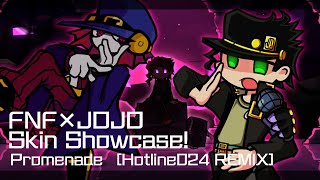 FNF × JOJO Skin Showcase!! [Promenade Hotline024 Remix]