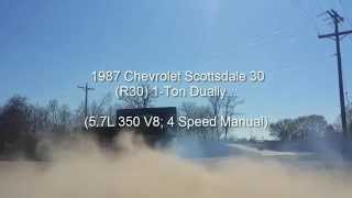 Having Some Fun With The 1987 Chevy Scottsdale R30 1-Ton Dually (Burnout \u0026 Brake Lock)