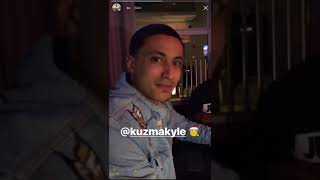 LONZO BALL INSTAGRAM STORY ROASTING KYLE KUZMA FOR GETTING MILK AND COOKIES! 😂😂😂 HILARIOUS!!!