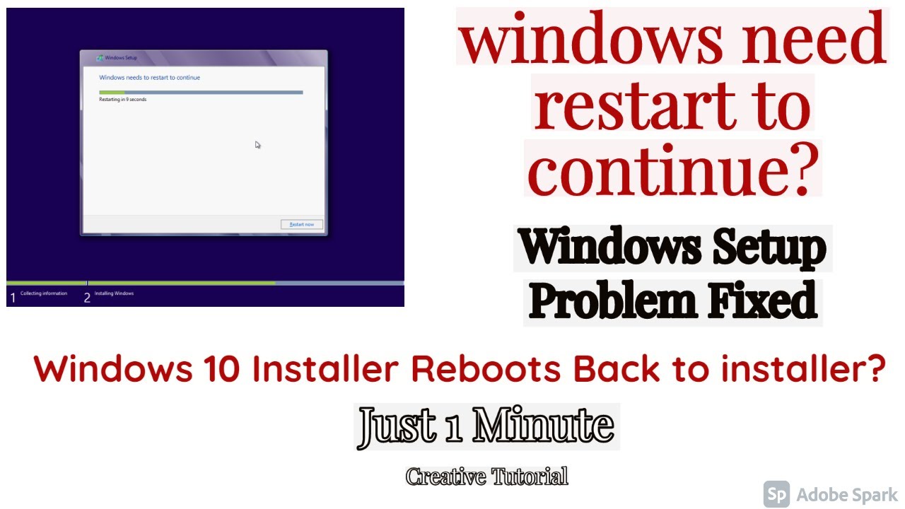 Windows Needs To Restart To Continue || Fixed Easily || Just 1 Minute ...