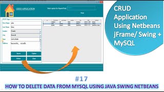 #17 how to delete data from mysql database using java swing netbeans