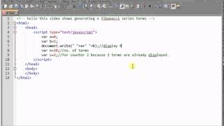 Javascript Code For Generating N Fibonacci Series Terms