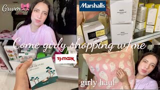 Come Girly shopping w/me tjmaxx,Marshall’s,Grwm and girly haul