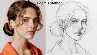 How to draw a Portrait using Loomis method |Rini8sh