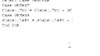 Visual Basic 6.0, Moving an object on screen using keys