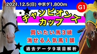 【チャンピオンズカップ2021】過去データ9項目解析!!買いたい馬3頭と消せる人気馬1頭について(競馬予想)