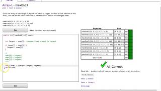 Codingbat - maxEnd3 (Java)