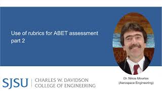 Use of rubrics for ABET assessment part 2