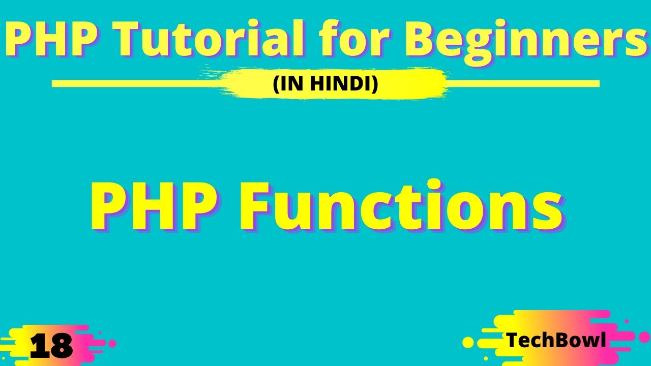 PHP Functions | PHP Tutorial For Beginners In Hindi - YouTube