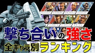 【APEX】全キャラ別！撃ち合いの強さランキング！【解説動画】