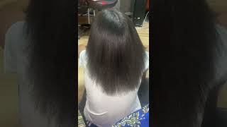 আমি আমার কন্যাদের 4C চুল ছেঁটেছি #hairtrimming #naturalhair #4chair #blowout #silkpress