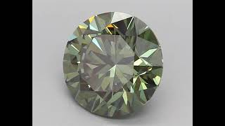 IGI Certified 2.81 CT Round Cut Lab-Grown Diamond - VS1 Clarity, Fancy Vivid Green Color