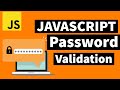 Password validation with JavaScript and HTML | #javascript #html  #validation