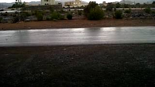 raining ice in Jabal Akhdar Oman