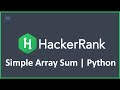 Simple Array Sum | Python Hacker Rank Solution #shorts