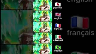 Dragon Ball Super Broly Broly scream in different languages #dragonball #multila