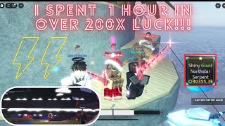 I Spent 1 HOUR in 200X LUCK in FISCH!!! (INSANE OUTCOME!!!)