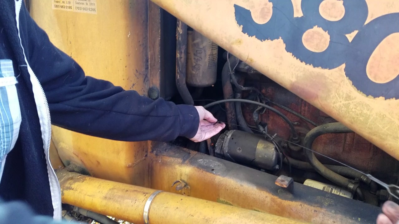 Checking Oil On The Case BackHoe - YouTube