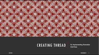 Multithreading in Java 3 creating thread by implementing Runnable interface