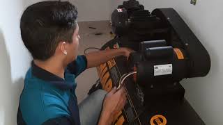 instalar pressostato e chave eletromagnética