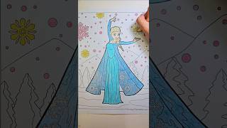 Let's color Elsa. ❄️ #coloring #disney #elsa #disneyprincess #frozen #disneyfrozenelsa #frozen2