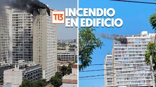 Incendio en piso 25 de edificio en Santiago obliga a evacuar a los habitantes