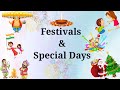 Festival Of India | Festival names in english | Festivals & Special days for kids |