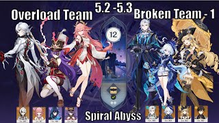 5.2 - 5.3 Spiral Abyss Neuvillette X Navia Combo ft Furina Carry/Arlecchino Overload Team