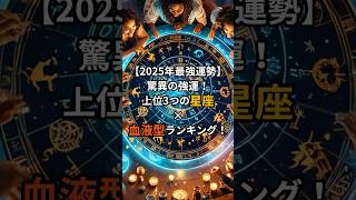 【2025年最強運勢】驚異の強運！上位3つの星座×血液型ランキング！