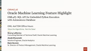 Usage Highlight: OML4Py Embedded Python Execution SQL API on ADB
