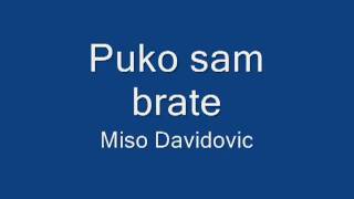 Miso Davidovic ~ Puko sam brate HQ