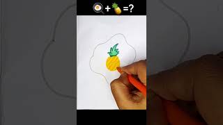 So Satisfying 🍳+🍍=?#shots #emojimixart #drawing #drawing