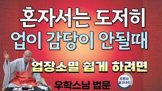 [불교] 우학스님 생활법문 (혼자서는 업이 감당이 안된다면)