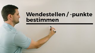 Wendestellen/Wendepunkte bestimmen Teil 2 | Mathe by Daniel Jung