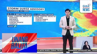 PAGASA, naglabas ng storm surge advisory habang papalapit sa bansa ang Typhoon  | Unang Balita