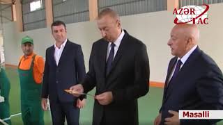 President Ilham Aliyev attended opening of Masalli Nematlari LLC`s rice plant