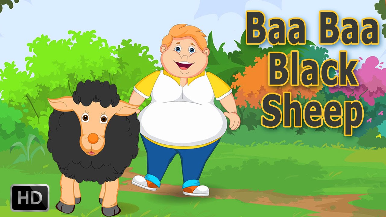 Baa Baa Black Sheep Nursery Rhyme With Lyrics - Cartoon Animation ...