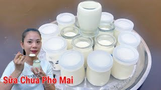 cách làm sữa chua phô mai béo mịn thơm ngon đúng vị sữa chua pho mai Đà Lạt