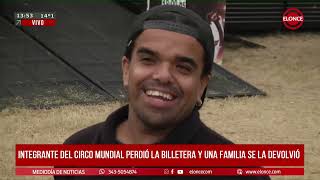 Trabajador del circo que está en Paraná perdió billetera y se la devolvieron