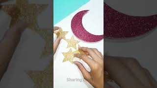 Easy Ramadan Decoration Ideas | Eid Craft Ideas | Moon Decor Craft | Ramadan Decor Craft #shorts