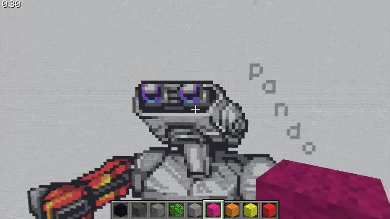 R.O.B. - Minecraft Pixel Art - YouTube