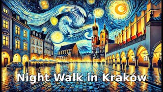 Ночной Краков: Атмосферная прогулка без слов | Nighttime Krakow: A Silent Walk