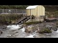 archimedes screw electricity generator. river barle nr dulverton somerset